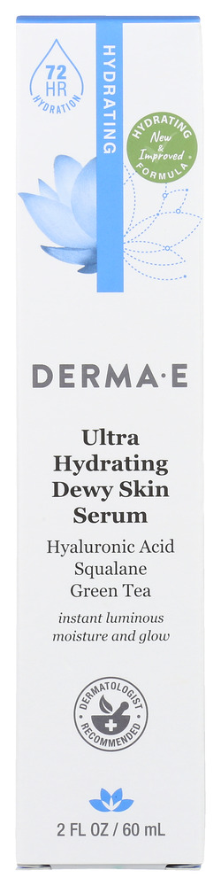 DERMA E: Hydrating Serum with Hyaluronic Acid, 2 Fl oz