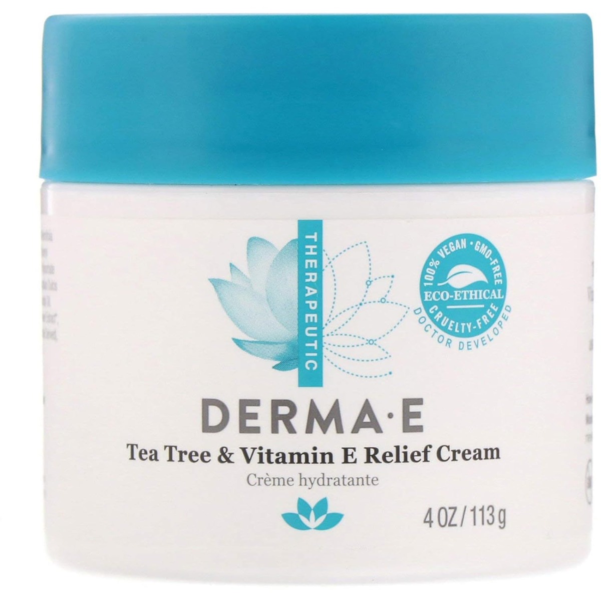 DERMA E: Tea Tree and E Antiseptic Creme, 4 oz