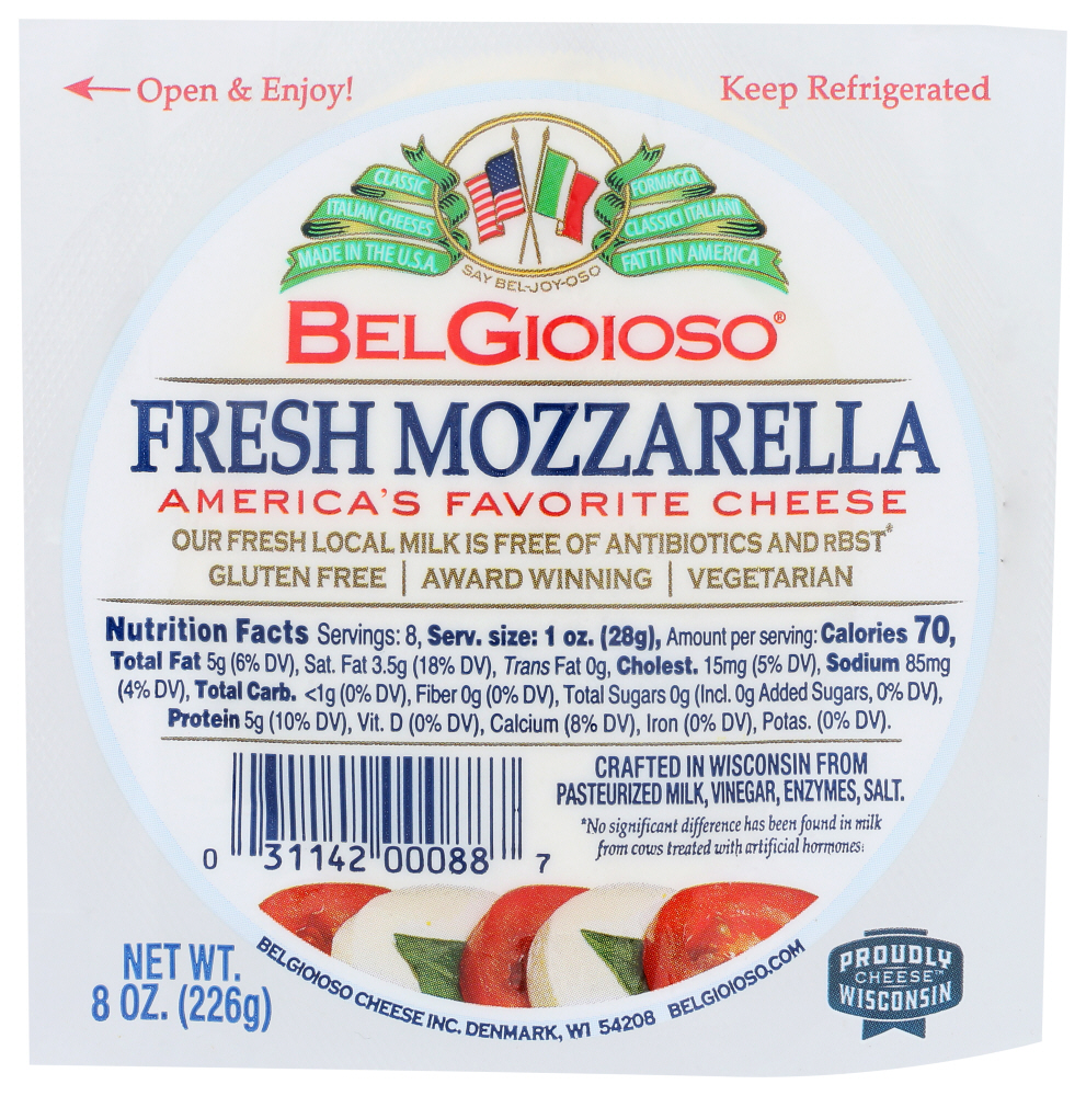 BELGIOIOSO: Fresh Mozzarella Cheese Ball, 8 oz
