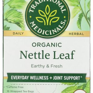 TRADITIONAL MEDICINALS: Organic Nettle Leaf Herbal Tea 16 Tea Bags, 1.13 oz