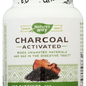 NATURE'S WAY: Charcoal Activated 280 Mg, 100 Capsules