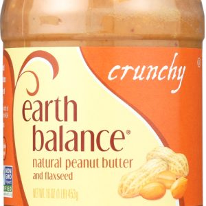 EARTH BALANCE: Natural Peanut Butter & Flaxseed Crunchy, 16 Oz