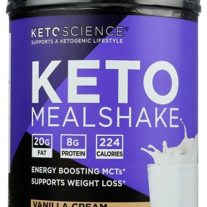 KETO SCIENCE: Vanilla Cream Mealshake, 20.7 oz