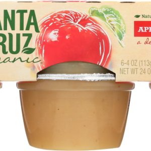 SANTA CRUZ: Organic Apple Sauce Cups 6 Count, 24 oz
