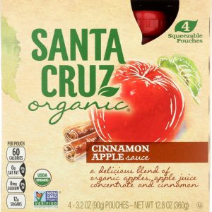 SANTA CRUZ: Cinnamon Apple Sauce Pouches, 12.8 oz
