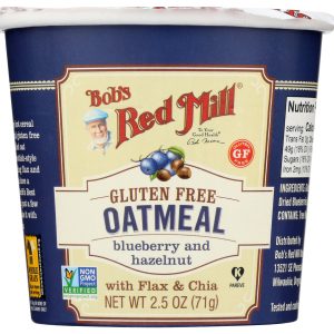 BOBS RED MILL: Gluten Free Blueberry and Hazelnut Oatmeal Cup, 2.5 oz