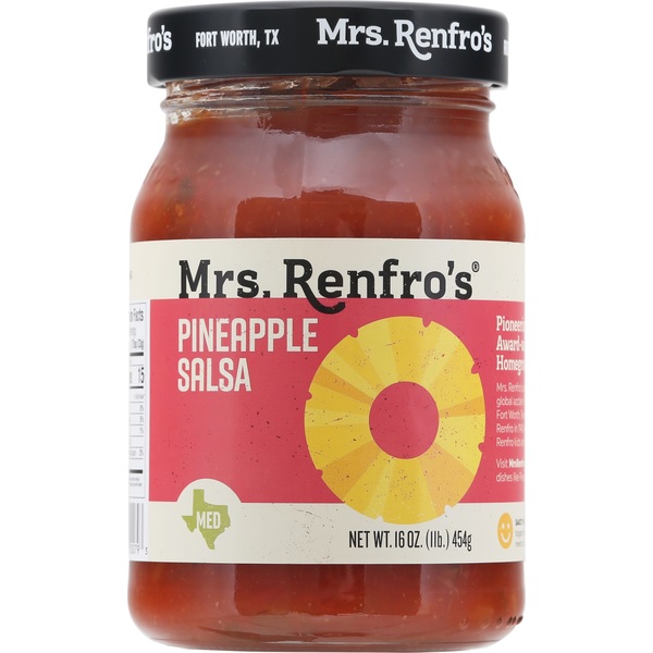 MRS RENFRO'S: Gourmet Salsa Pineapple Medium, 16 oz