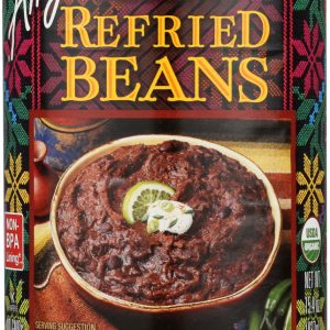 AMYS: Organic Vegetarian Refried Black Beans, 15.4 oz