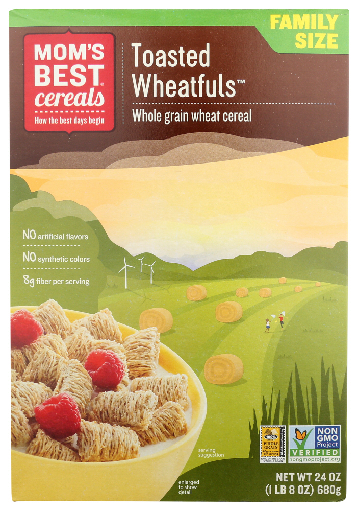 MOM'S BEST: Cereals Toasted Wheat-Fuls, 24 oz