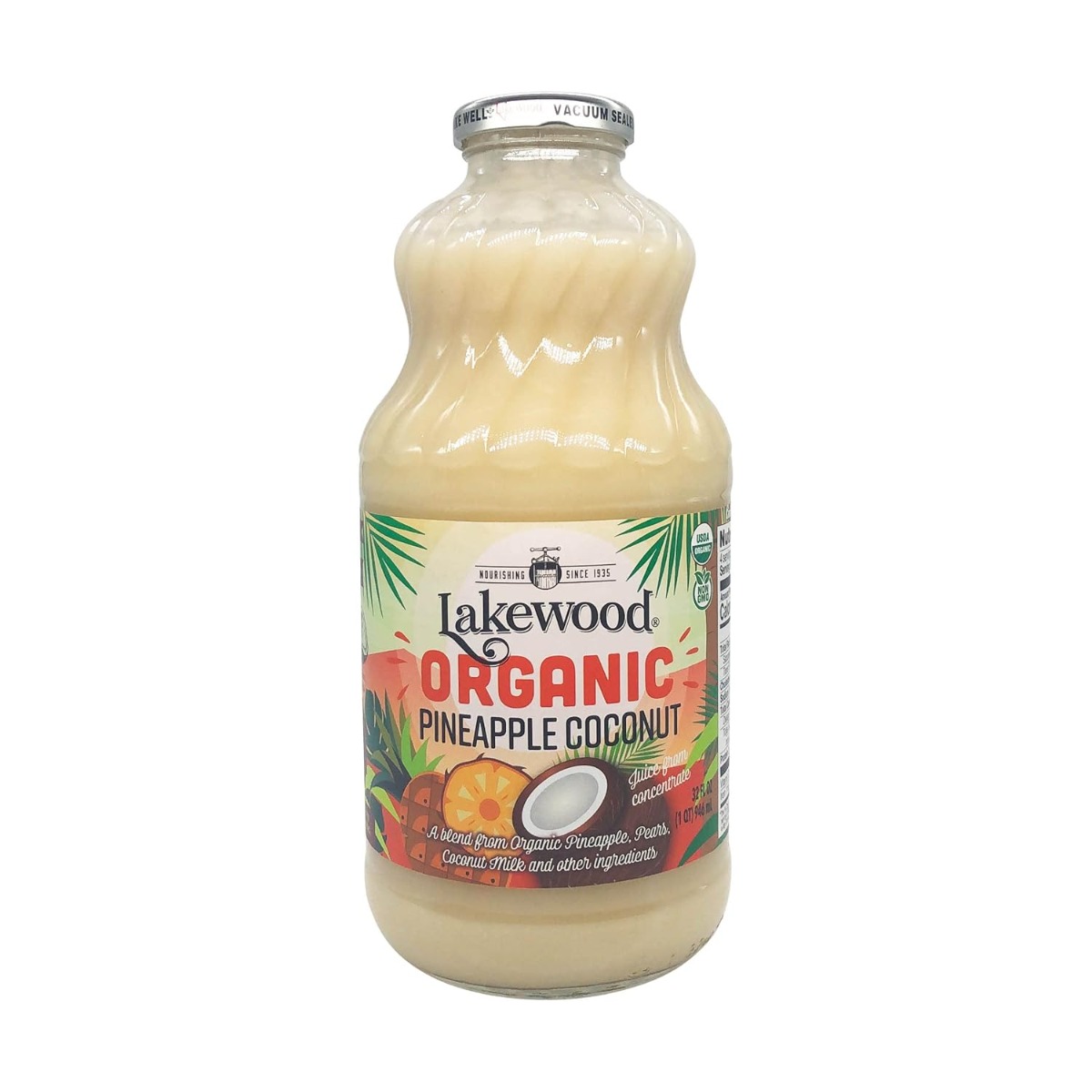 LAKEWOOD: Organic Pineapple Coconut Pina Colada, 32 oz