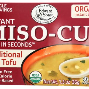 EDWARD & SONS: Organic Gluten Free Miso-Cup Natural / Instant 4 Pack, 1.3 oz