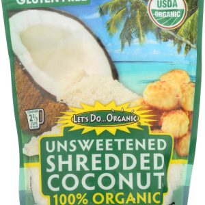 LET'S DO ORGANIC: Shredded Coconut Unsweetened, 8 oz