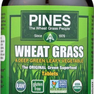 PINES WHEAT GRASS: Organic Wheat Grass 500 mg, 500 Tablets