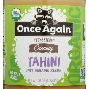 ONCE AGAIN: Organic Sesame Tahini, 16 oz