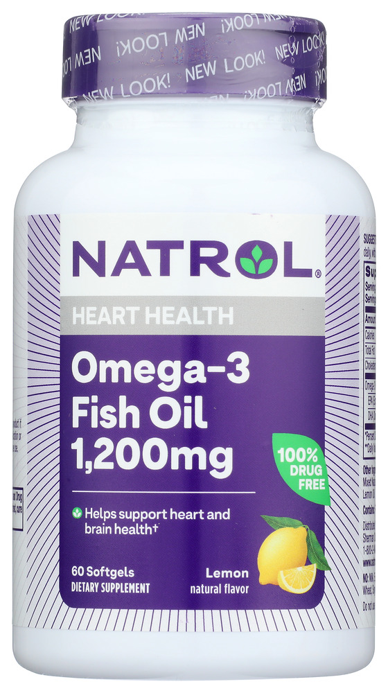 NATROL: Omega 3 Fish Oil 1200 mg, 60 softgels