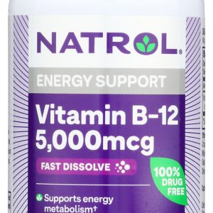 NATROL: Vitamin B-12 Fast Dissolve Strawberry 5000 Mcg, 100 tablets