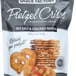 SNACK FACTORY: Pretzel Crisps Deli Style Sea Salt & Cracked Pepper, 7.2 oz