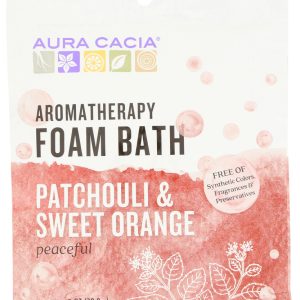 AURA CACIA: Peaceful Patchouli and Sweet Orange Foam Bath, 2.5 oz