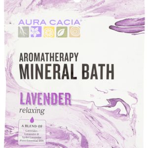 AURA CACIA: Aromatherapy Mineral Bath Relaxing Lavender, 2.5 oz