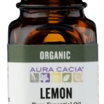 AURA CACIA: Organic Lemon Essential Oil, 0.25 oz
