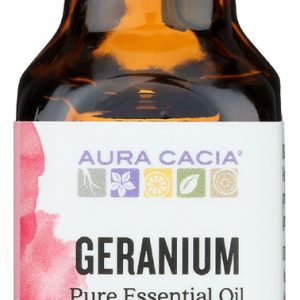 AURA CACIA: 100% Pure Essential Oil Geranium, 0.5 Oz