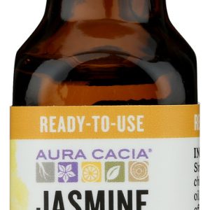 AURA CACIA: Jasmine Absolute in Jojoba Oil, 0.5 oz