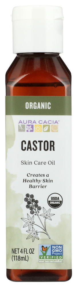 AURA CACIA: Organic Castor Oil, 4 oz