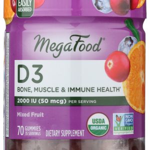 MEGAFOOD: D3 1000Iu Gummy, 70 pc