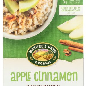 NATURE'S PATH: Organic Instant Hot Oatmeal Apple Cinnamon 8 Packets, 14 oz