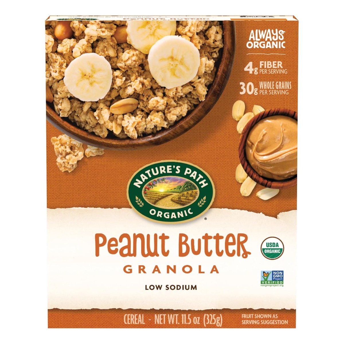 NATURE'S PATH: Organic Peanut Butter Granola Cereal, 11.5 oz