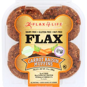 FLAX4LIFE: Carrot Raisin Flax Muffins, 14 oz