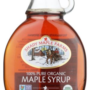 SHADY MAPLE FARMS: Organic Grade A Dark Amber Maple Syrup, 8 Oz