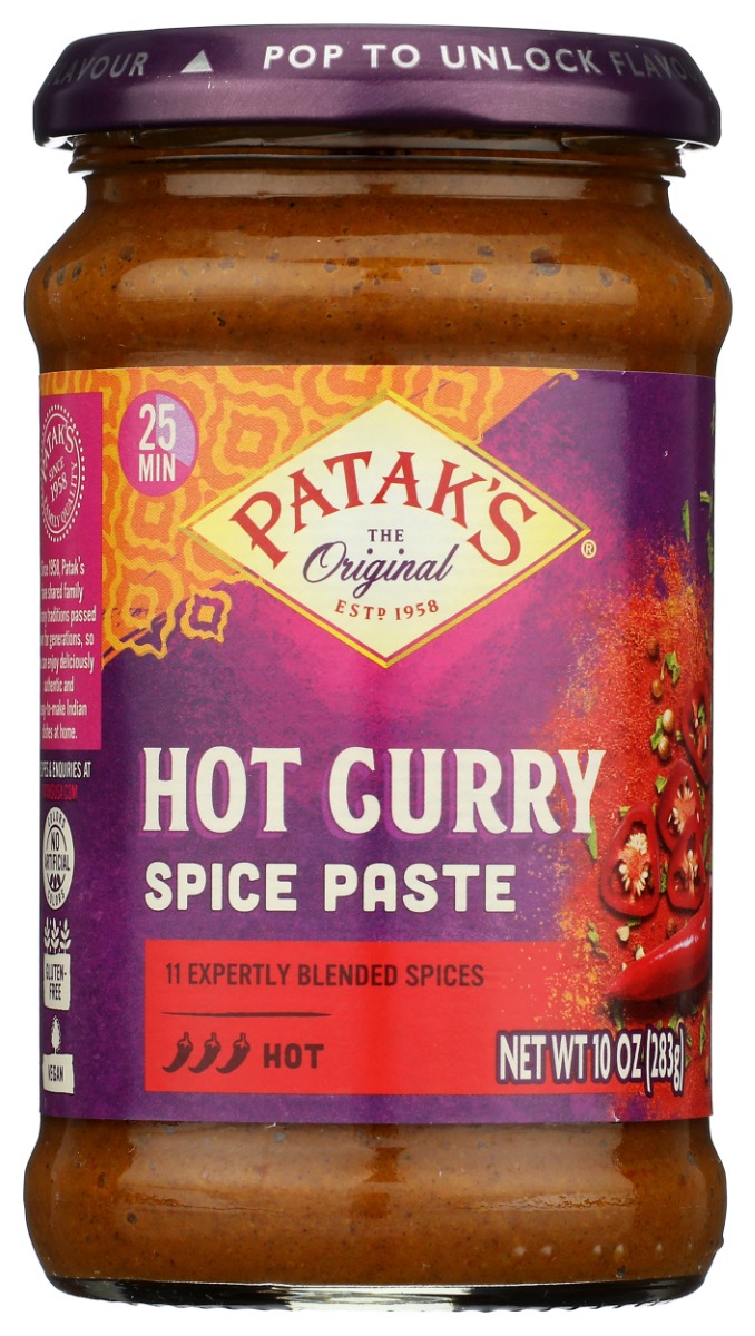 PATAK'S: Original Concentrated Hot Curry Paste Tomato Cumin and Chile, 10 oz