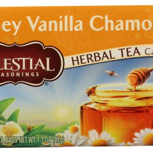 CELESTIAL SEASONINGS: Honey Vanilla Chamomile Herbal Tea Caffeine Free, 20 bags