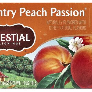 CELESTIAL SEASONINGS: Country Peach Passion Herbal Tea Caffeine Free, 20 bg