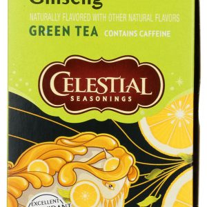 CELESTIAL SEASONINGS: Green Tea With White Tea Honey Lemon Ginseng 20 Tea Bags, 1.5 oz