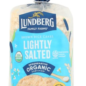 LUNDBERG: Organic Brown Rice Cakes Lightly Salted, 8.5 oz