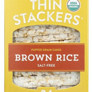 LUNDBERG: Organic Thin Stackers Salt Free, 6 oz