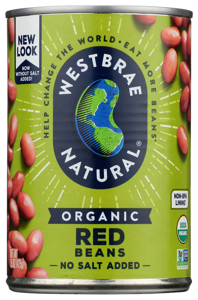 WESTBRAE NATURAL: Vegetarian Organic Red Beans, 15 oz