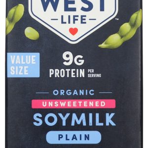 WESTSOY: Organic Unsweetened Original Soymilk, 64 oz