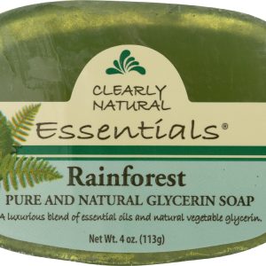 CLEARLY NATURAL: Rainforest Pure And Natural Glycerine Soap, 4 oz