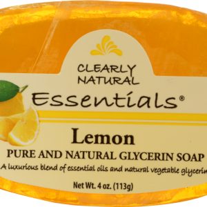 CLEARLY NATURAL: Lemon Pure And Natural Glycerine Soap, 4 oz