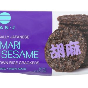 SAN-J: Crackers Black Sesame Rice, 3.7 oz