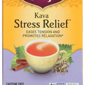 YOGI TEAS: Kava Stress Relief Natural Organic Caffeine Free, 16 Tea Bags