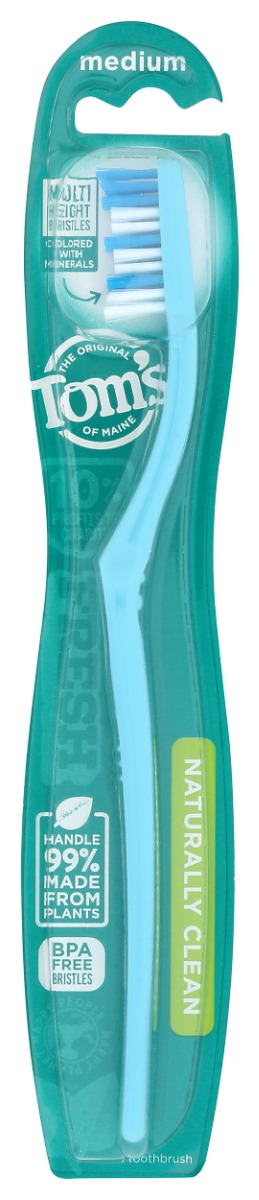 TOMS OF MAINE: Medium Naturally Clean Toothbrush, 1 ea
