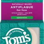 TOM'S OF MAINE: Naturally Waxed Antiplaque Flat Floss Spearmint, 32 yards