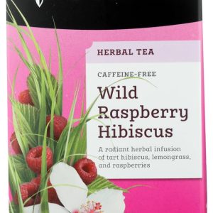 STASH TEA: Herbal Tea Wild Raspberry Hibiscus Caffeine Free 20 Tea Bags, 1.3 Oz