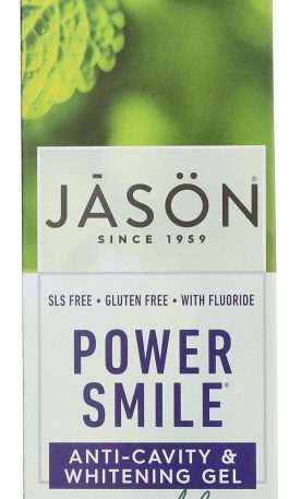 JASON: PowerSmile Anti-Cavity & Whitening Gel Powerful Peppermint, 6 oz