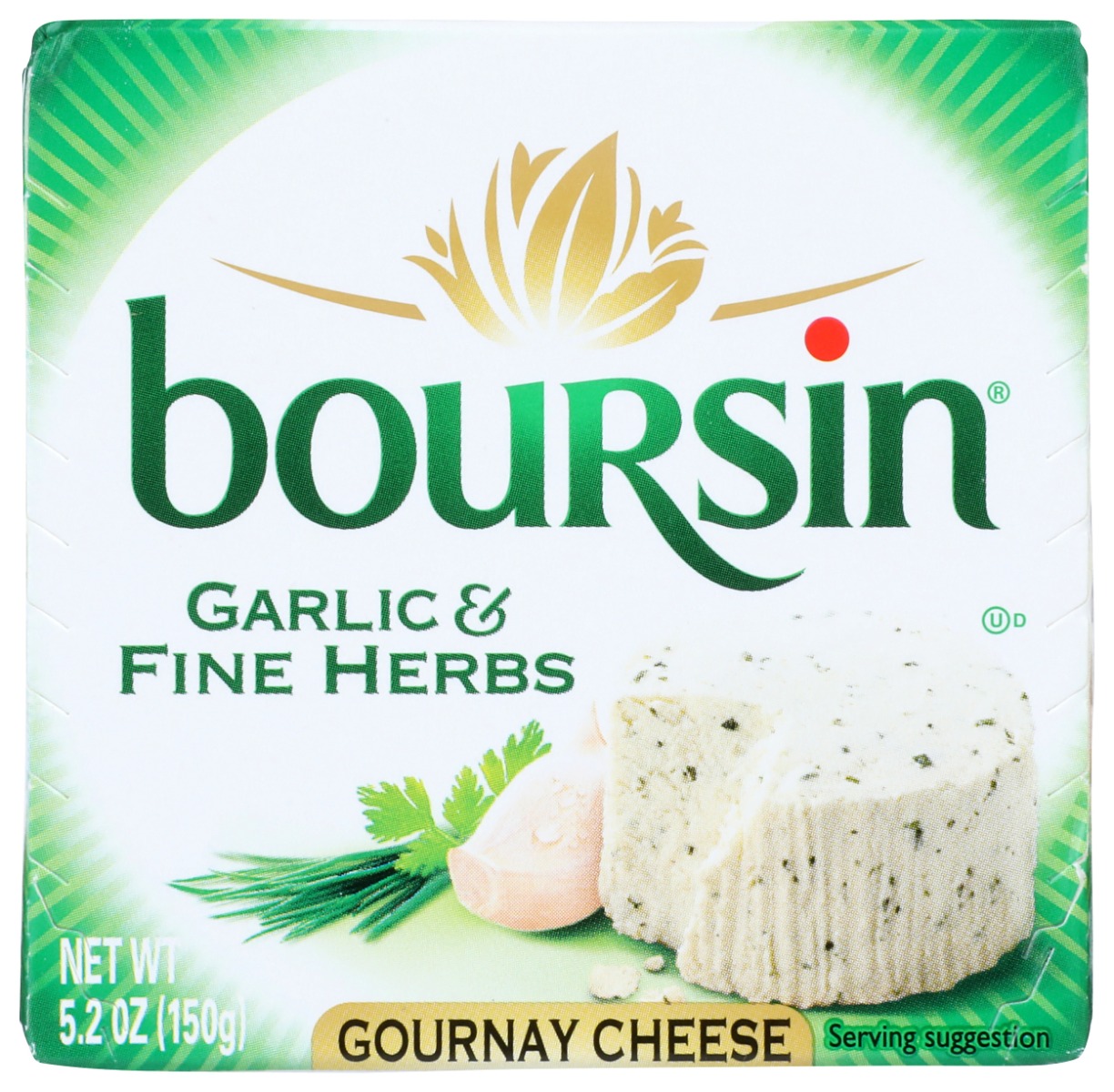 BOURSIN: Garlic & Fine Herbs Gournay Cheese, 5.2 oz