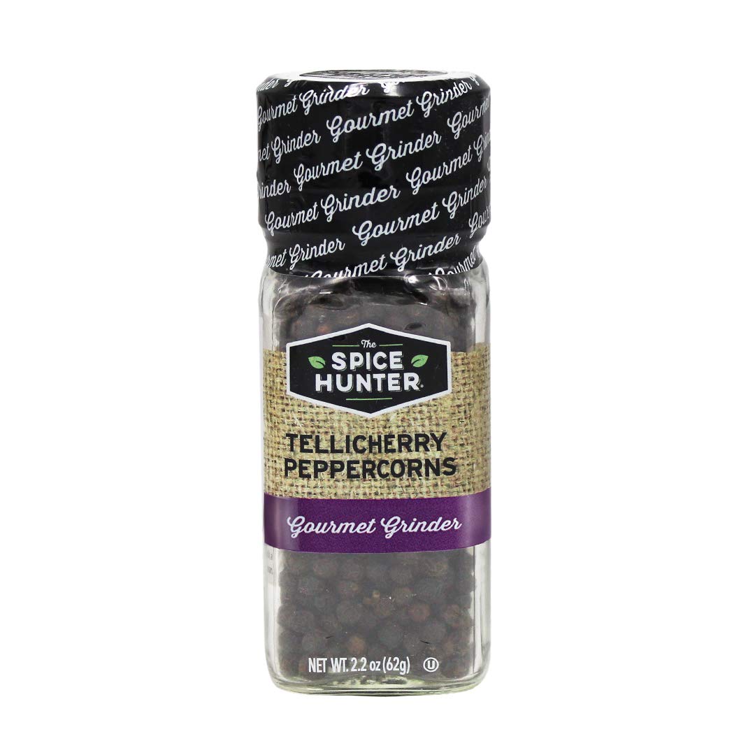 SPICE HUNTER: Tellicherry Peppercorns Grinder, 2.2 oz